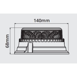Girofar LED aerodinamic si foarte puternic 12 x 1W LED - Prindere fixa 1 filet Girofar LED aerodinamic si foarte puternic 12 x 1W LED - Prindere fixa 1 filet